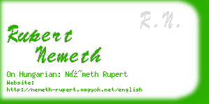 rupert nemeth business card